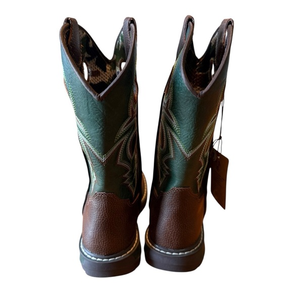 M&F Western Twister Blaise Childrens Forest Green Boots - Size 1 - Picture 7 of 10